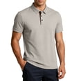 thumbnail image 1 of FAWUUDO Men's Shirts Short Sleeve Moisture Wicking Performance Collared Shirt for Work Casual Sports Beige, 1 of 7