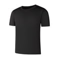 thumbnail image 1 of TEAJOPSUU Men's Slim Fit T-Shirt Stretchy Solid Color Breathable Short Sleeve Tee for Gym & Workout Black, 1 of 5