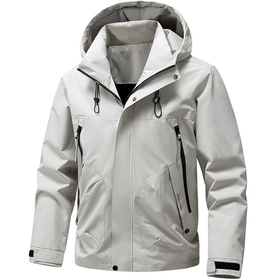 TEAJOPSUU Men's Track Jacket Snap Button Zip up Stand Collar Hooded ...