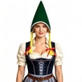 thumbnail image 1 of TEAJOPSUU Oktoberfest Braided Pointed Hat for Women Traditional Bavarian Maid Headpiece German Holiday Party Hat Decorations Accessories Hat Green, 1 of 5