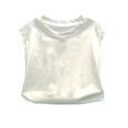 thumbnail image 1 of TEAJOPSUU Summer Tank Tops for Boys Girls Kids Solid Color Sleeveless Workout Shirt Soft Round Neck Roomy T Shirt White, 1 of 3