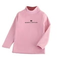 thumbnail image 1 of TEAJOPSUU Toddler Boys Girls Turtleneck Shirts Soft Cotton Long Sleeve Warm Pullover Solid Color Layering Pullover Slim Stretchy T-Shirt for Kids 2-8 Years B-Pink, 1 of 3