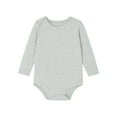 thumbnail image 1 of TEAJOPSUU Unisex Baby Boy Girl Rompers Toddler Fall Oversized Long Sleeve Jumpsuit Soft New Born Infant Clothes Gray, 1 of 7