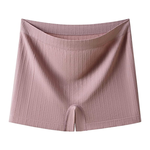 TEAJOPSUU Women's Panties Stretchy High Waisted Ribbed Boxer Briefs Full Coverage Seamless Comfy Boyshorts Underwear Coffee