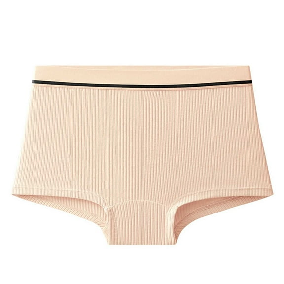 TEAJOPSUU Women's Seamless Underwear High Waisted Cotton Boyshorts Comfy Tummy Control No Show Panties Full Coverage Stretch Briefs D-Beige