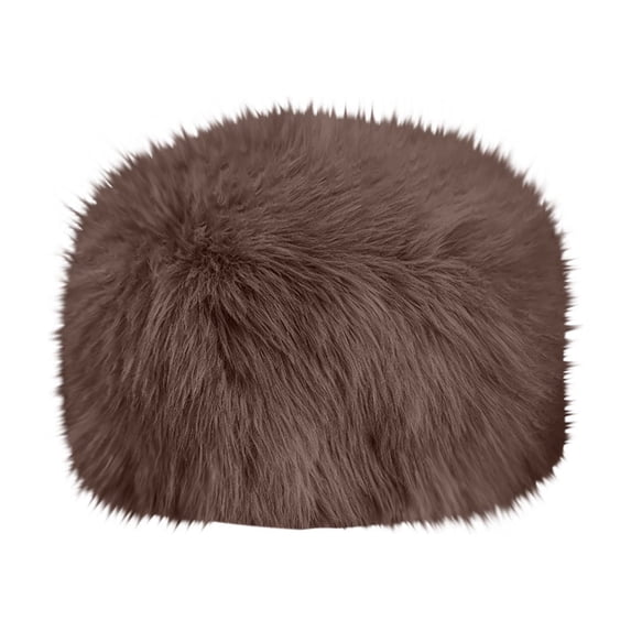 TEAJOPSUU Women's Winter Fuzzy Faux Fur Hat Warm Fleece-Lined Cold Resistant Ear Protecting Hat for Cold Weather Brown