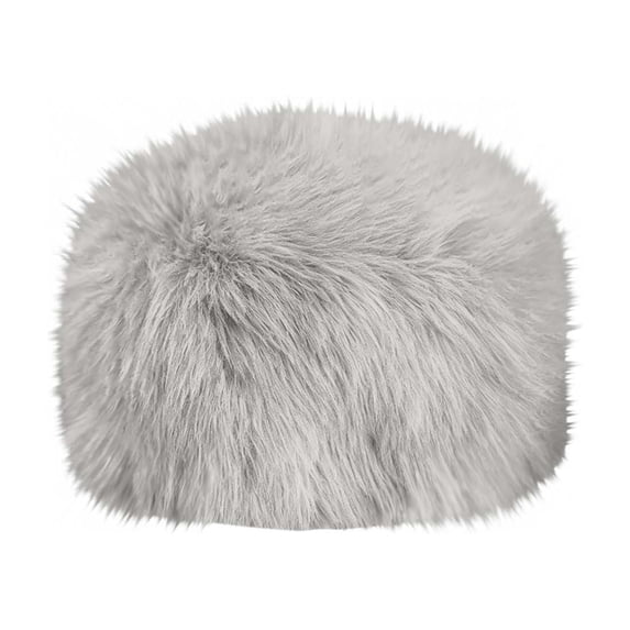 TEAJOPSUU Women's Winter Fuzzy Faux Fur Hat Warm Fleece-Lined Cold Resistant Ear Protecting Hat for Cold Weather Gray