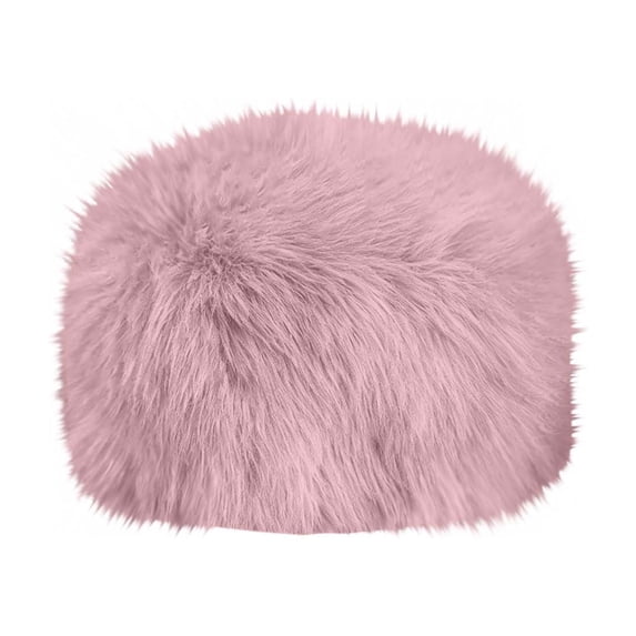 TEAJOPSUU Women's Winter Fuzzy Faux Fur Hat Warm Fleece-Lined Cold Resistant Ear Protecting Hat for Cold Weather Pink