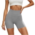 thumbnail image 1 of TEAJOPSUU Womens Biker Shorts High Waisted Butt Lift Fitness Athletic Shorts for Workout Outdoor Activity Gray, 1 of 5