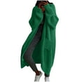 thumbnail image 1 of TEAJOPSUU Womens Long Cardigan Sweaters Open Front Oversized Cable Knit Sweaters Solid Color Chunky Long Sweater Coats with Pocket Green, 1 of 4