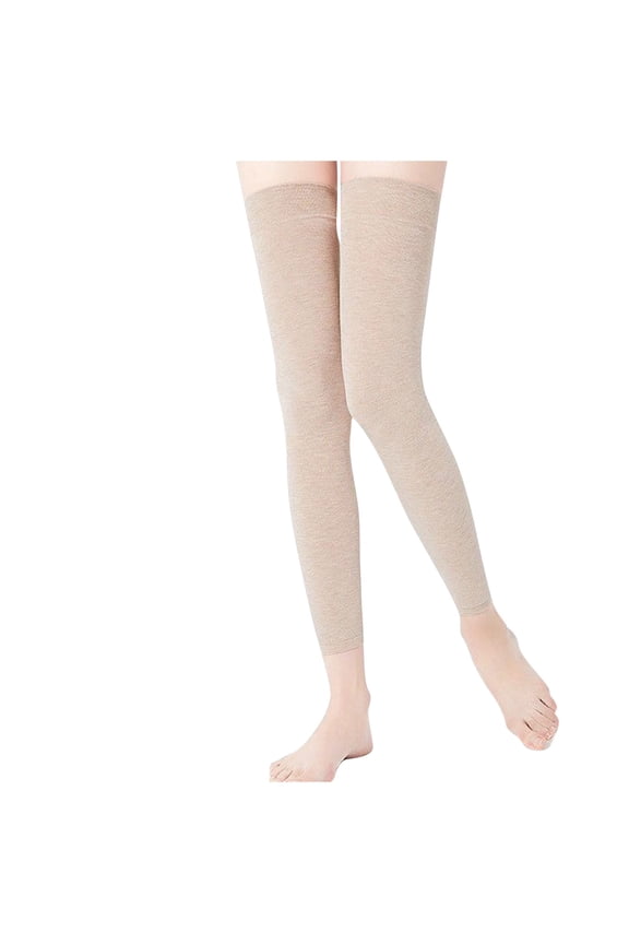 Womens Thigh High Stockings Over Knee Opaque Leg Warmers Winter Thick Fleece Lined Elastic Socks Tights Khaki
