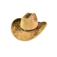 thumbnail image 1 of TEAJOPSUU Womens Western Cowboy Hats Shapeable Big Wide Brim Cowgirl Hat with Embroidery Chin Strap Classic Style Hats Khaki, 1 of 5