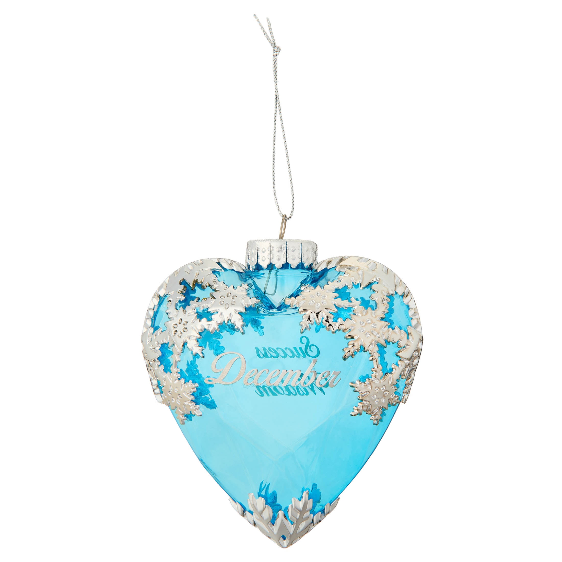 Teal and Silver December Birthstone Christmas Ornament, 4.3", by Holiday Time