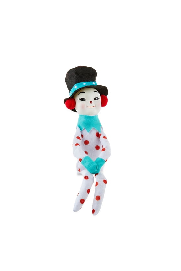 6.5" Decorative Teal Snowman Knee Hugger