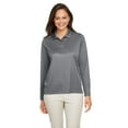 thumbnail image 1 of Team 365 TT51LW Women's Zone Performance Long Sleeve Polo-Sport Graphite-XS, 1 of 3