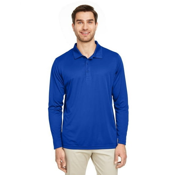TEAM 365 Men's Zone Performance Long Sleeve Polo XL Sport Royal
