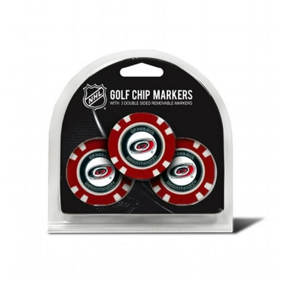 TEAM GOLF 13488 Carolina Hurricanes Golf Chip - Pack of 3