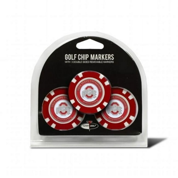 Team Golf NCAA OHIO ST 3 Pack Golf Chip Ball Markers