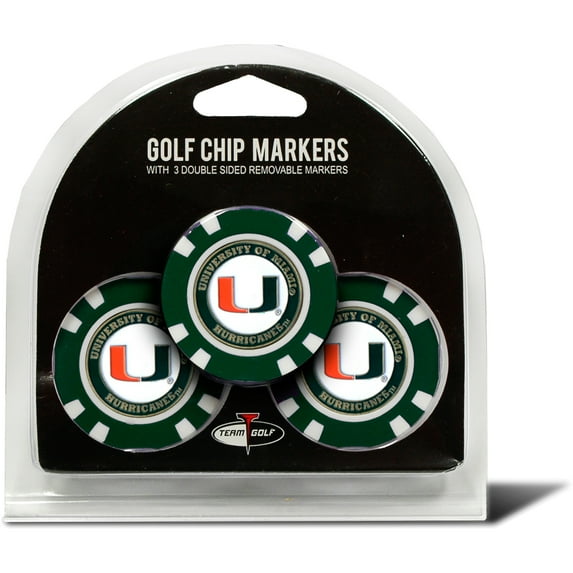 Miami Hurricanes Golf Chip 3-Pack Set