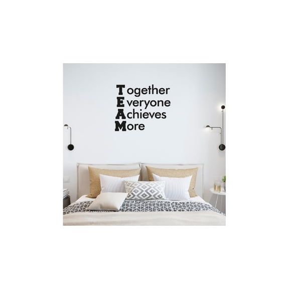 TEAM - Together Everyone Achieves More - Group Team Motivational Quote Life Inspiration Vinyl Wall Art Wall Sticker Wall Decal Decoration For Home Room Class Room Office Living Room Size (10x10 inch)