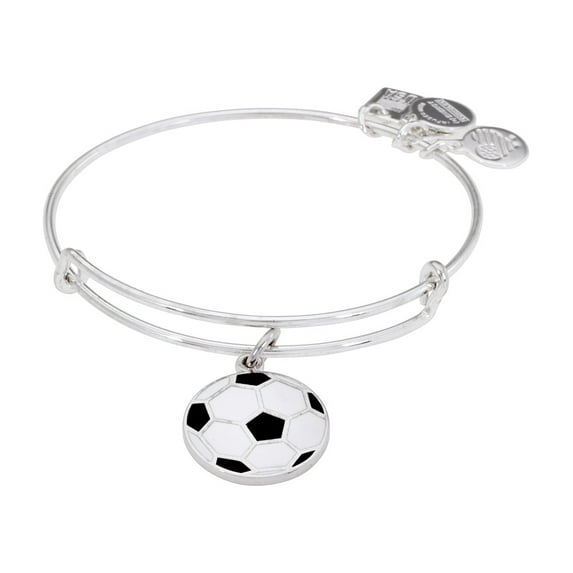 TEAM USA SOCCER Shiny Silver Charm Bangle New W /Tag Card Box