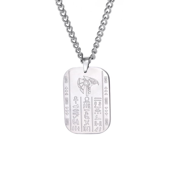 TEAMER Ancient Egyptian Mythology Goddess Necklace for Men Egypt Death Protection Amulets Stainless Steel Jewelry