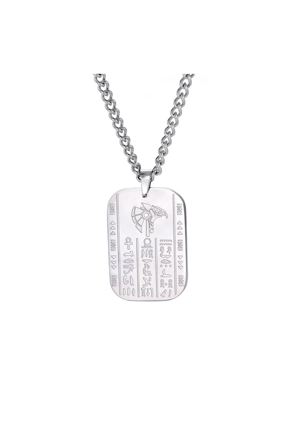 Ancient Egyptian Mythology Goddess Necklace for Men Egypt Death Protection Amulets Stainless Steel Jewelry