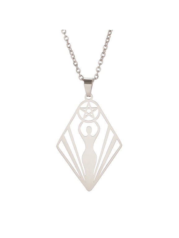 Gothic Pentagram Star Pendant Necklace Punk Wicca Statement Jewelry Creative Charm Fashion Women