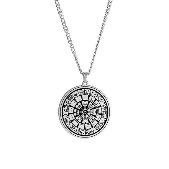 TEAMER Hunad Ku Symbol Pendant Necklaces - Stainless Steel Talisman Jewelry for Men Women