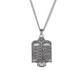 thumbnail image 1 of TEAMER Jewish Torah Scroll Ten Commandments Hebrew Pendant Necklace Bible Witchy Charms, 1 of 4