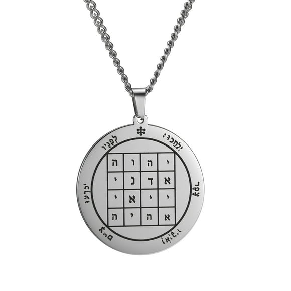 Pentacle of Saturn Attracting Money Business Talisman Pendant Necklace Unisex Stainless Steel Jewelry