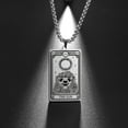 thumbnail image 1 of TEAMER Skeleton Tarot Card Necklace Stainless Steel Amulet Marigold Tarot Card Major Arcana Necklaces for Women Men, 1 of 4