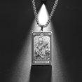 thumbnail image 1 of TEAMER Skeleton Tarot Card Necklace Stainless Steel Amulet Marigold Tarot Card Major Arcana Necklaces for Women Men, 1 of 4