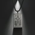 thumbnail image 1 of TEAMER Skeleton Tarot Card Necklace Stainless Steel Amulet Marigold Tarot Card Major Arcana Necklaces for Women Men, 1 of 4