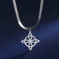 thumbnail image 1 of TEAMER Snake Chain Stainless Steel Necklace for Women Men Witch Knot Pendant Necklace Amulet Jewelry Gift, 1 of 4