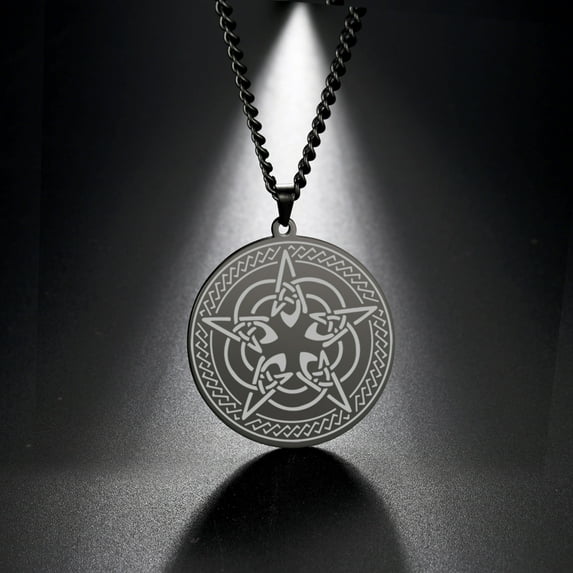 TEAMER Wiccan Pentagram Necklace Irish Knot Pentacles Protection Amulet Religious Gift