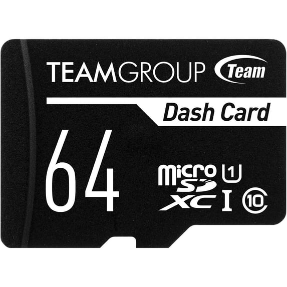 TEAMGROUP Dash Card 64GB Micro SDXC Flash Memory Card with Adapter
