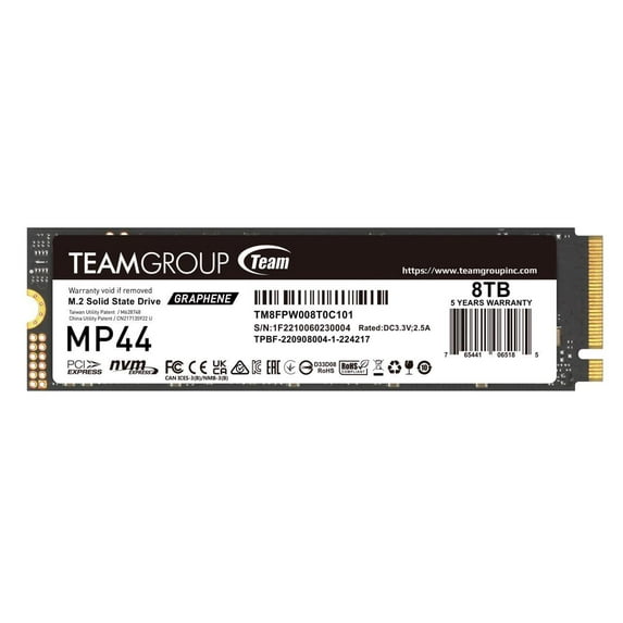 TEAMGROUP MP44 8 TB PCIe Internal Solid State Drive