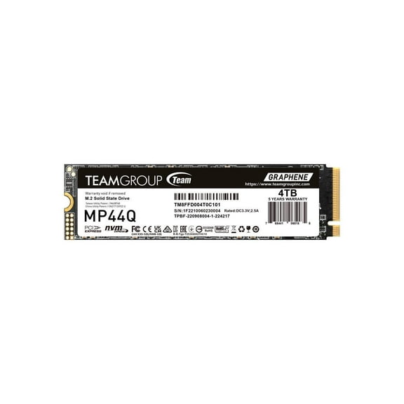 TEAMGROUP MP44Q 4TB PCIe Gen4 x4 M.2 2280 SSD Laptop & Desktop & NUC & NAS compatible, Speed up to 7400MB/s (TM8FFD004T0C101)