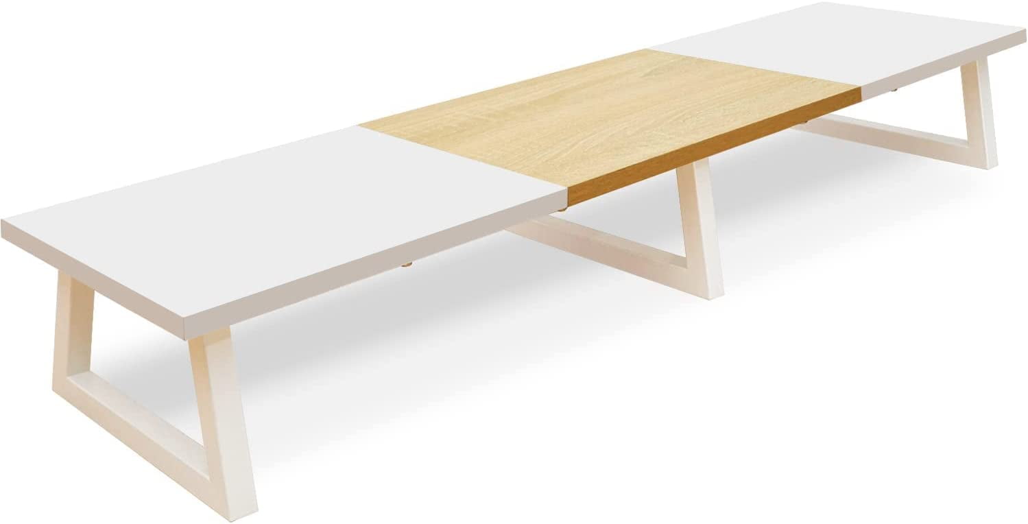 TEAMIX 42 inch Large Dual Monitor Riser, Extra Long Monitor Stand Riser ...