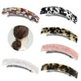 thumbnail image 1 of TEANOON 6 Pcs Large French Barrettes for Women Fine Thick Hair, Classic Shell Hair Clips Hair Accessories Automatic Clasp Hairgrip, 1 of 6
