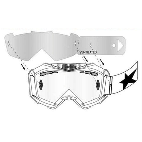 Ariete 12964-tov Tearoff Kit 3 Packs/6 Films For Ventilated Lens