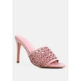 thumbnail image 1 of TEASE Pink Woven Stiletto Slides, 1 of 8