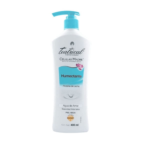 TEATRICAL CELULAS MADRE CREMA CORPORAL HUMECTANTE AGUA DE ARROZ PIEL SECA