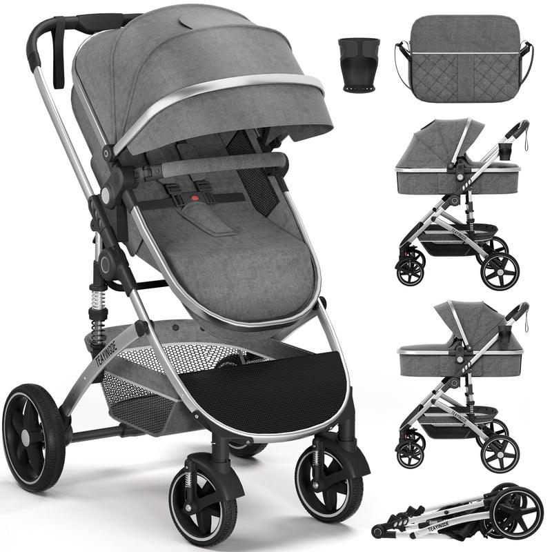 Grey newborn pram discount