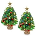 thumbnail image 1 of Yexmas 2PCS Pre-lit Artificial Mini Christmas Tree,30 Inch Small Tabletop Xmas Tree for Indoor Outdoor Christmas Decor, 1 of 8