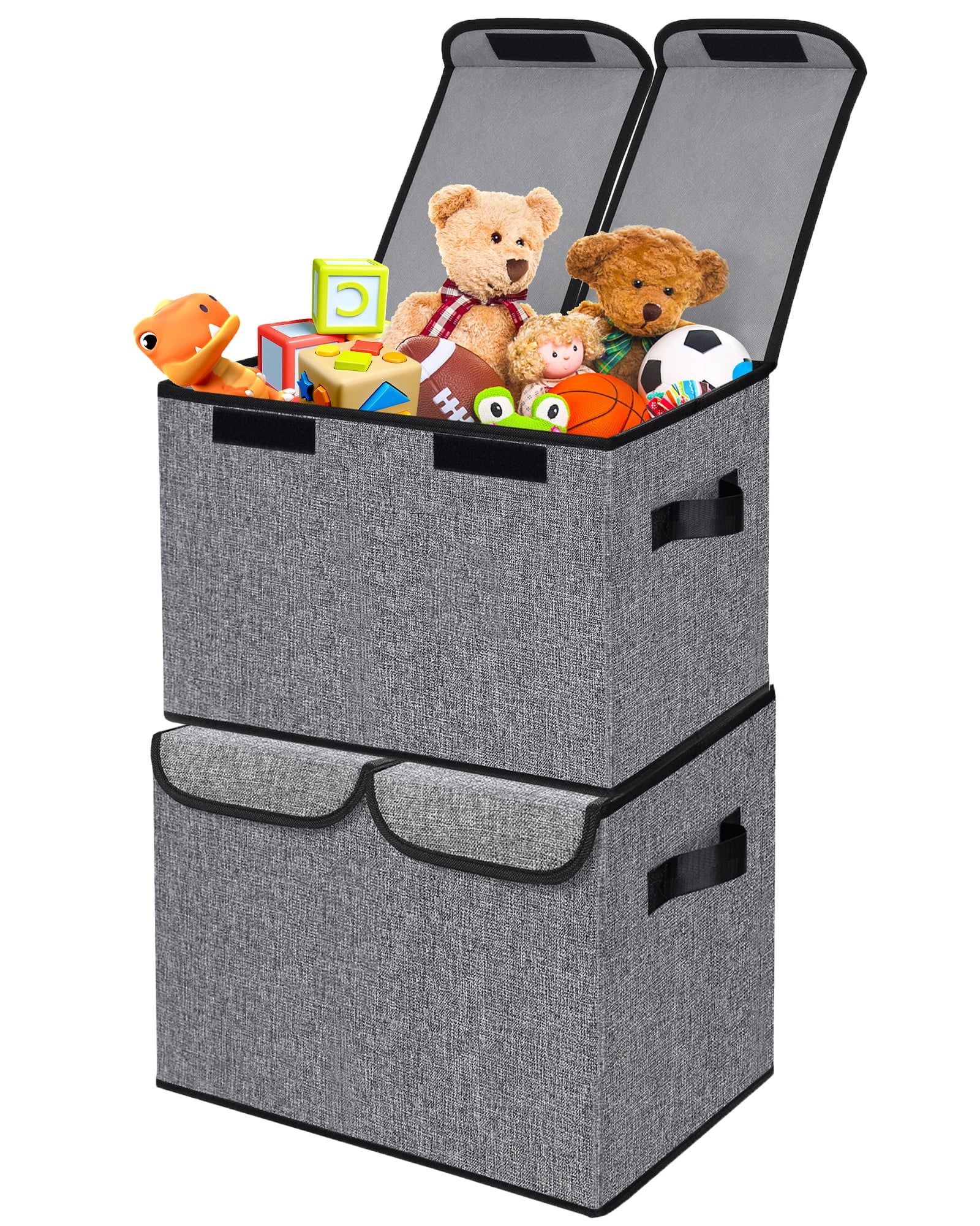  2pcs storage bins, toy storage organizer, Zippered