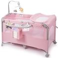 thumbnail image 1 of Babyeap 5-in-1 Baby Bassinet with Playard Mode & Changing Table,Bedside Sleeper for Newborns and Infants,Pink, 1 of 8