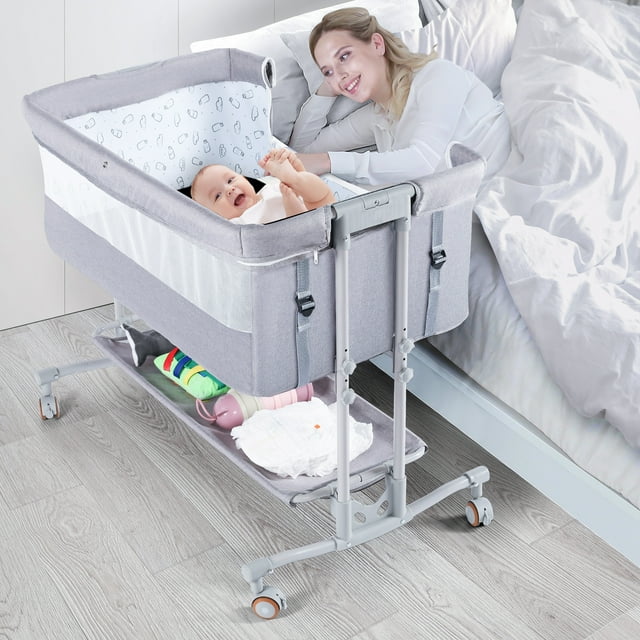 TEAYINGDE Baby Bedside Sleeper Bassinet