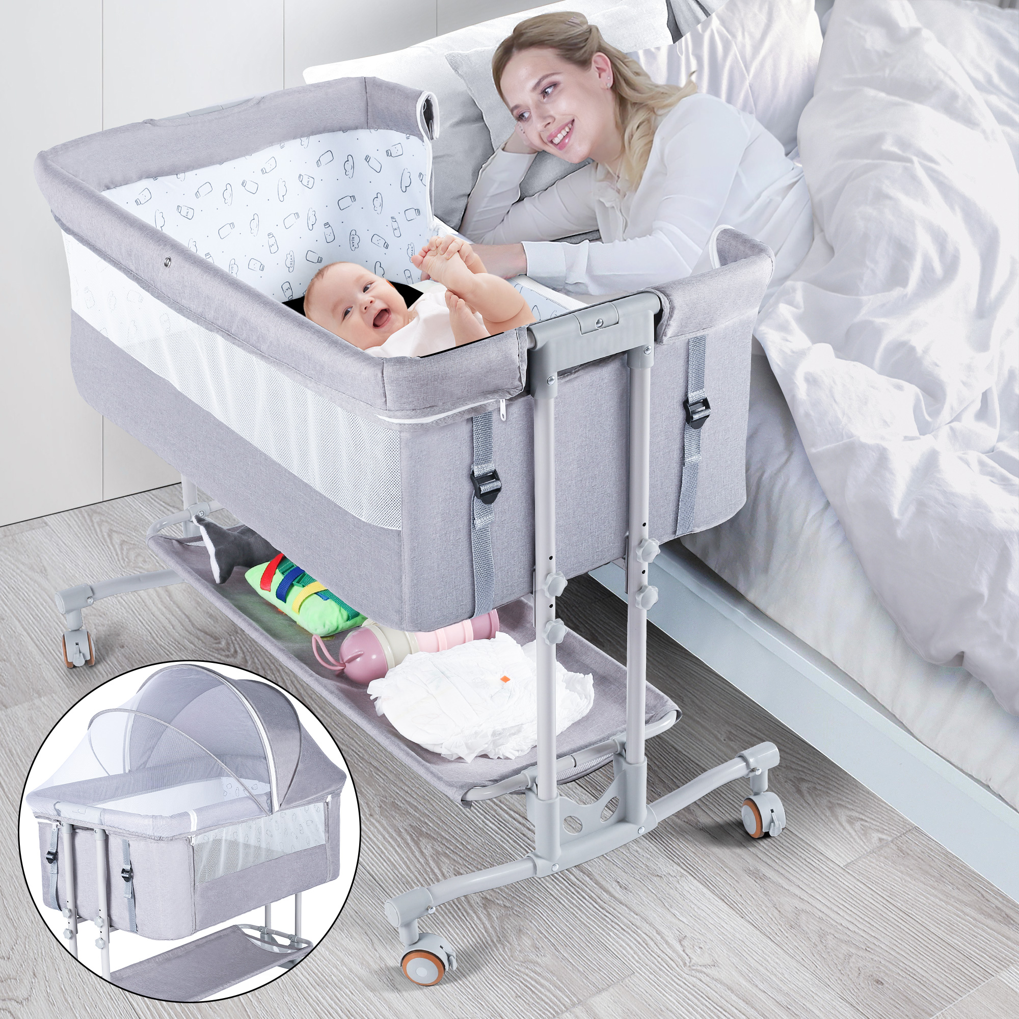 TEAYINGDE Baby Bedside Sleeper For 06 months Baby